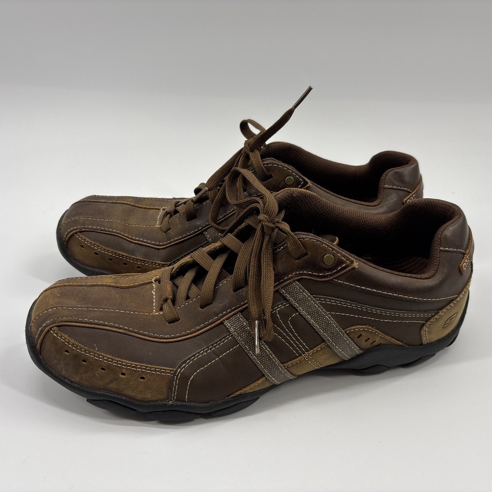 Skechers-Diameter Murilo Oxford Men's Size 10 Brown Leather 64276